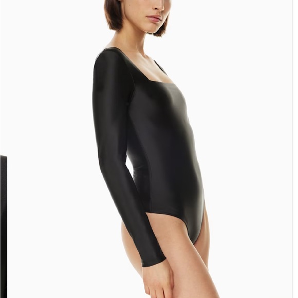 Satinette Squareneck Longsleeve Bodysuit NWT - Picture 5 of 12